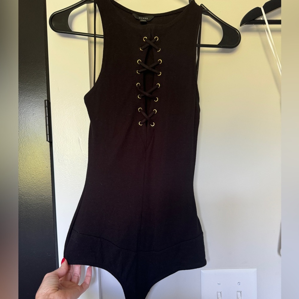 Guess brand, sexy black bodysuit.